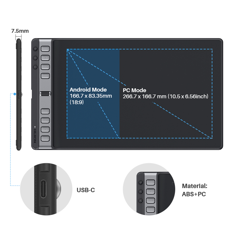 Huion Inspiroy 2 L 10,5x6.56 P - Graphic Tablet Accessories avaliação e preço