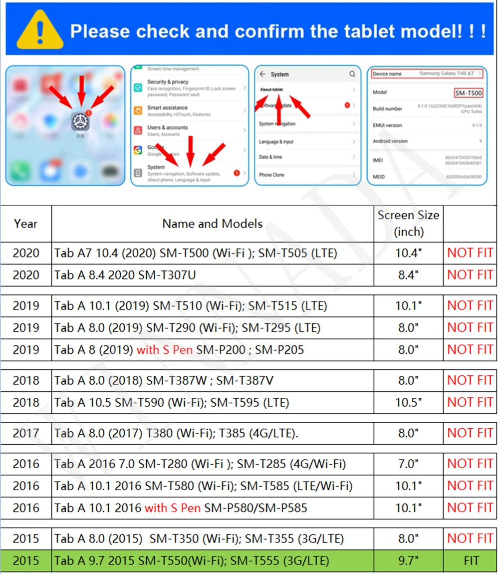 Para samsung galaxy tab a 9.7  - Vortex Tablet Accessories avaliação e preço