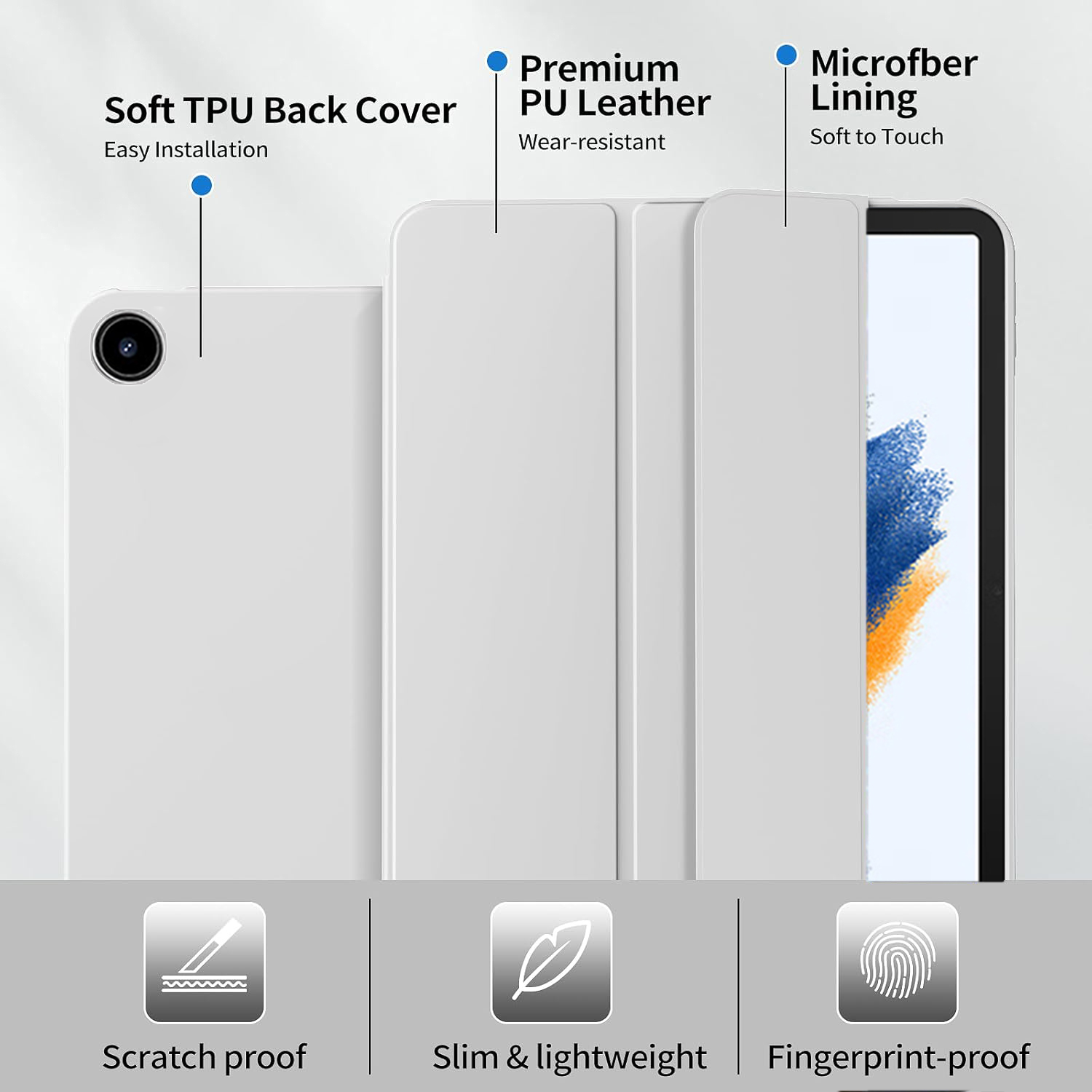 Capa Tri-fold Flip para Samsun - Vortex Tablet Accessories avaliação e preço