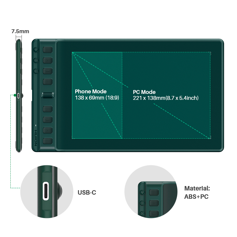 Huion Inspiroy 2 M H951P Table - Graphic Tablet Accessories avaliação e preço